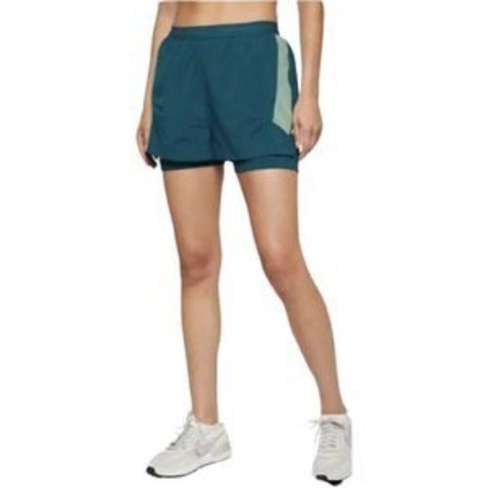 Fourlaps Women's Deep Teal and Dark Ivy Command Shorts Size Medium - Picture 3 of 12